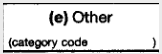The category-code entry is blank and ends with a closing parenthesis.